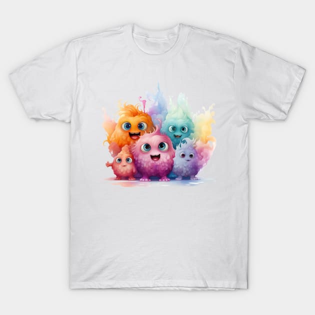 Cute Fuzzy Creatures T-Shirt by tfortwo